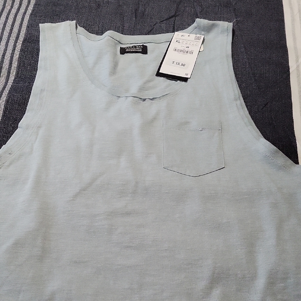 Zara Light Blue Men's T-Shirt